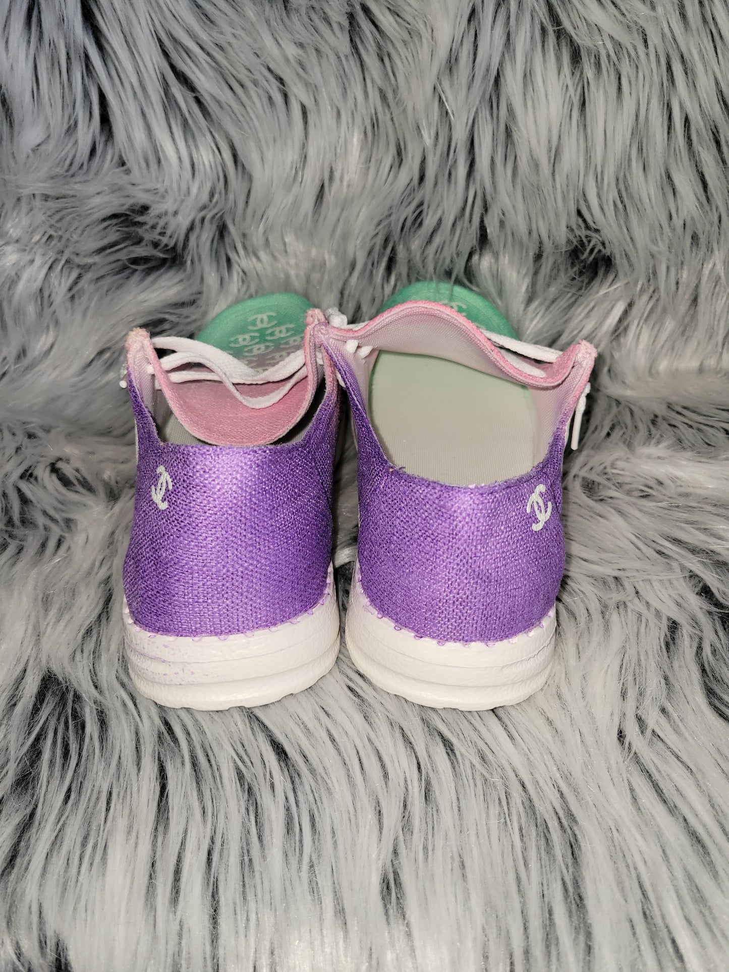 Teal, Pink, Purple Shoes women's size 8