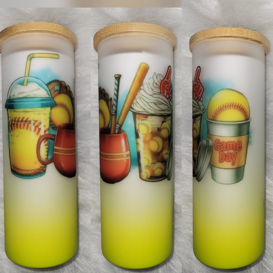 17oz Frosted Glass Tumbler