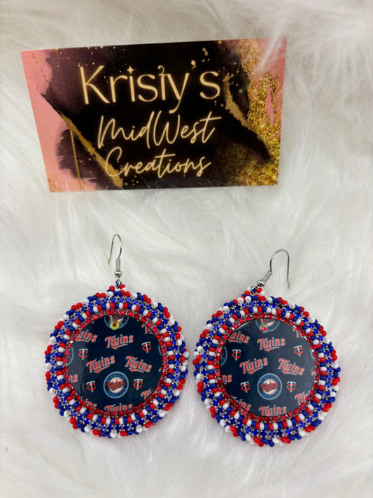 MN Sports Beaded Earrings